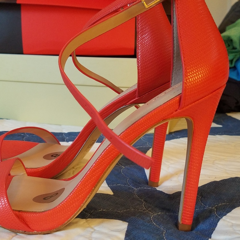 Aldo Orange Heels Size 8